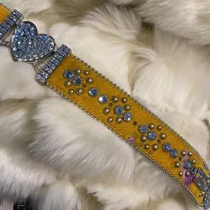 BB SIMON bling belt NWT Fabulous rare mustard yellow w Swarovski cryst & buckle B.B. Simon | Accessories | Bb Simon Bling Belt Nwt Fabulous  main image 2